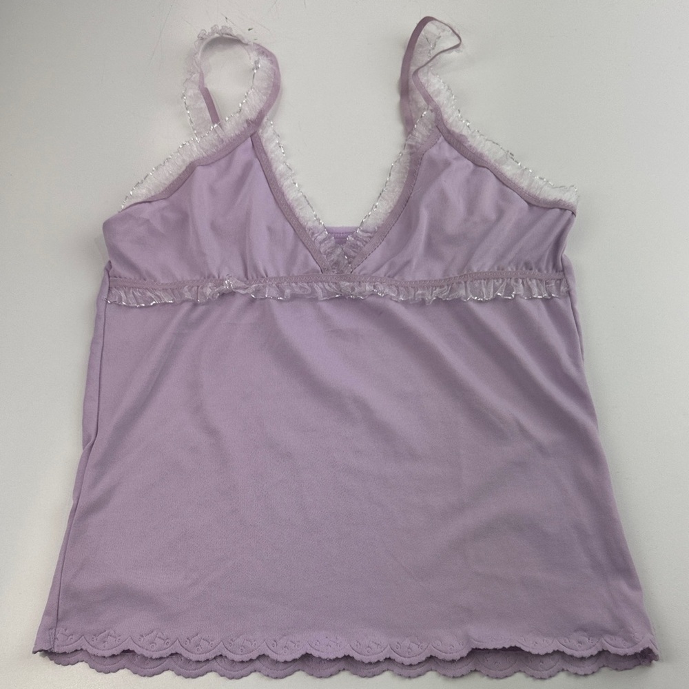 Lavender Lace Trim Camisole